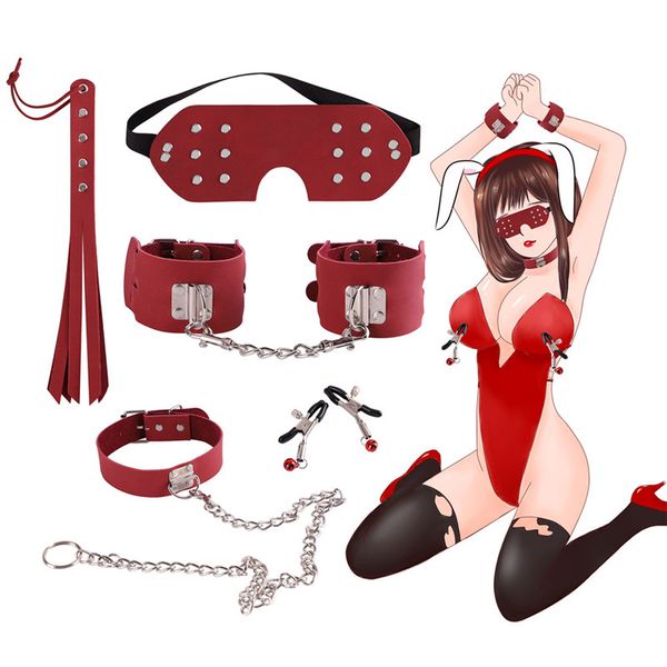 5pcs pu rivets products couple flirting toy cosplay slave game man's handcuffs nipple clip bdsm bondage
5pcs pu rivets products couple flirting toy cosplay slave game man's handcuffs nipple clip bdsm bondage