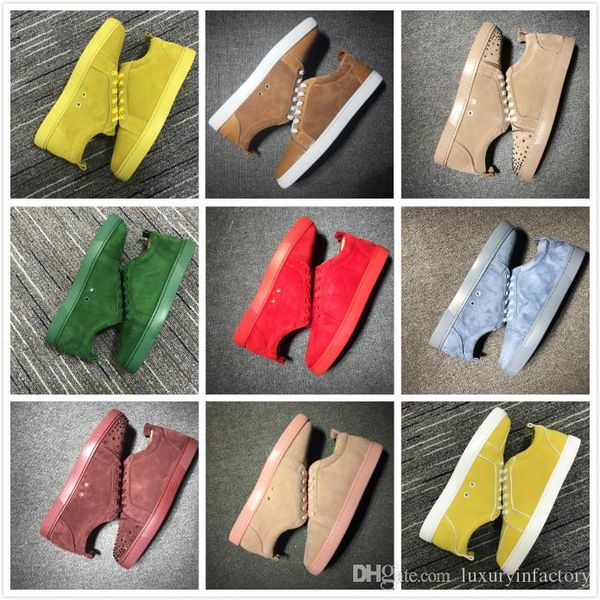 men designer martin junior spikes low sneaker men gz casual shoes red sole cc runner vintage low cut suede leather zapatos men shoes, Black
men designer martin junior spikes low sneaker men gz casual shoes red sole cc runner vintage low cut suede leather zapatos men shoes, Black