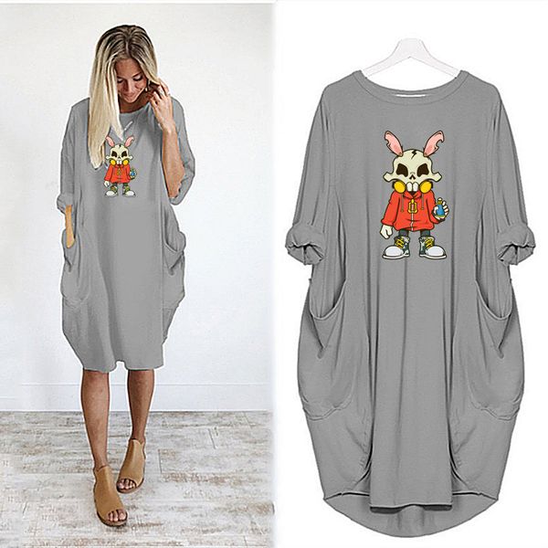 new women cartoon printed cute shirts dresses solid color long sleeves womens dress with pockets for holiday travel size s-5xl, Black;gray
new women cartoon printed cute shirts dresses solid color long sleeves womens dress with pockets for holiday travel size s-5xl, Black;gray