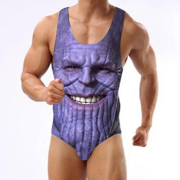 new arrive avengers print one-piece swimsuit thanos bikini beachwear thong bathing suits s-3xl for man, White;black
new arrive avengers print one-piece swimsuit thanos bikini beachwear thong bathing suits s-3xl for man, White;black