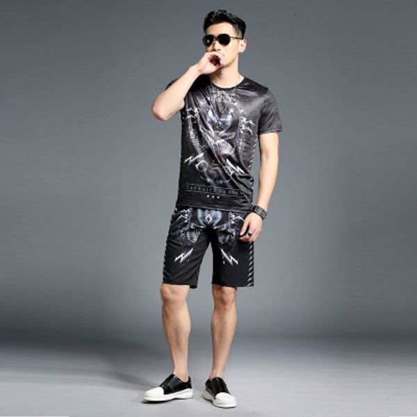men's 2020 luxury casual suits summer personality printing t-shirt trend five minutes pants round neck shirt baggy shorts fashion track, Gray
men's 2020 luxury casual suits summer personality printing t-shirt trend five minutes pants round neck shirt baggy shorts fashion track, Gray
