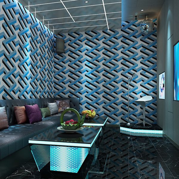 

decor geometric wall papers home modern pvc 3 d grid background wallpaper for shop walls papel de parede