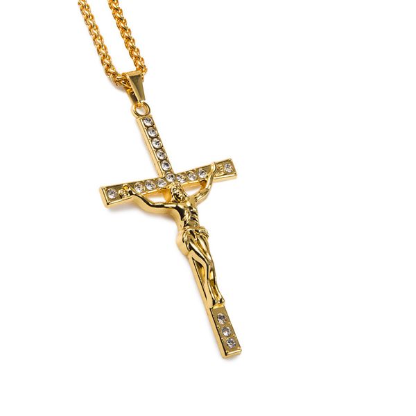 fashion men jesus cross long necklace crystal design punk rock micro hip hop jewelry 18k gold plated 75cm long chain for men trendy, Silver
fashion men jesus cross long necklace crystal design punk rock micro hip hop jewelry 18k gold plated 75cm long chain for men trendy, Silver