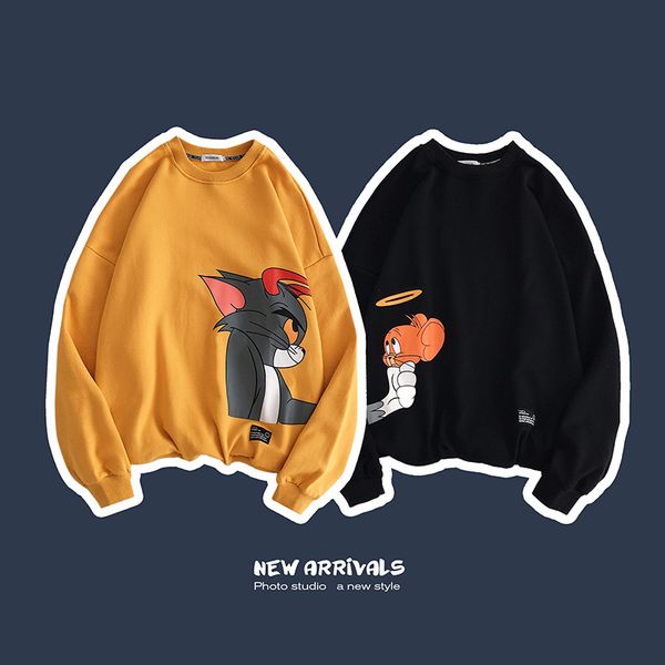 2019 men's spring and autumn new casual pattern printing long-sleeved round neck hoodies loose temperament trend cotton, Black
2019 men's spring and autumn new casual pattern printing long-sleeved round neck hoodies loose temperament trend cotton, Black