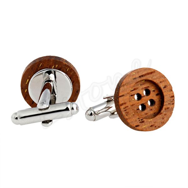 1 pair funky wooden button cufflinks vintage style mens party wedding gift, Silver;golden
1 pair funky wooden button cufflinks vintage style mens party wedding gift, Silver;golden