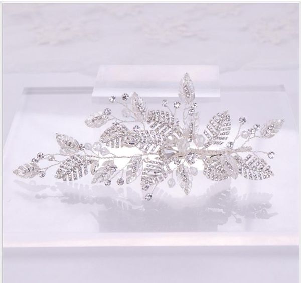 2019 bridal rhinestone leaf hairpin hairpin bridal wedding headdress wedding dress accessories, Silver
2019 bridal rhinestone leaf hairpin hairpin bridal wedding headdress wedding dress accessories, Silver