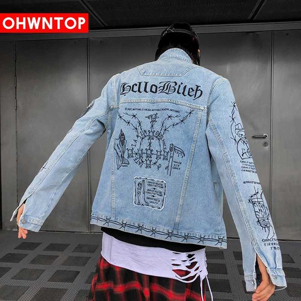 men's jackets letter embroidery denim coats men streetwear hip casual jeans jacket fashion spring autumn harajuku carg coat male, Black;brown
men's jackets letter embroidery denim coats men streetwear hip casual jeans jacket fashion spring autumn harajuku carg coat male, Black;brown