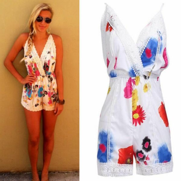 summer women sleeveless sling playsuit floral print lace high waist backless casual slim multicolor short romper, Black;white
summer women sleeveless sling playsuit floral print lace high waist backless casual slim multicolor short romper, Black;white