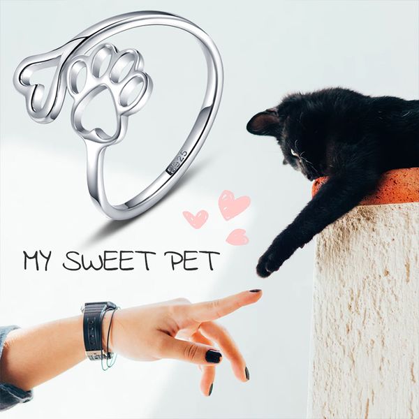 beauty hollow paw print 925 sterling silver ring open adjustable ring pet jewelry creative pierced love dog cat claw ring
beauty hollow paw print 925 sterling silver ring open adjustable ring pet jewelry creative pierced love dog cat claw ring