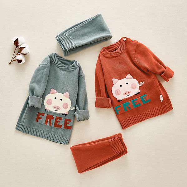 autumn children's sweater baby set infants girls cartoon cotton thread babies' knitted clothes set, White
autumn children's sweater baby set infants girls cartoon cotton thread babies' knitted clothes set, White