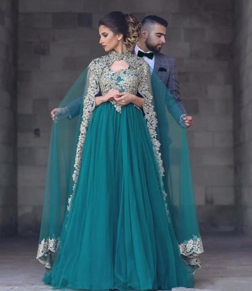 custom made gorgeous 2020 teal tulle arabic dresses evening wear with pretty lace appliques high collar wraps formal gowns, Black;red
custom made gorgeous 2020 teal tulle arabic dresses evening wear with pretty lace appliques high collar wraps formal gowns, Black;red