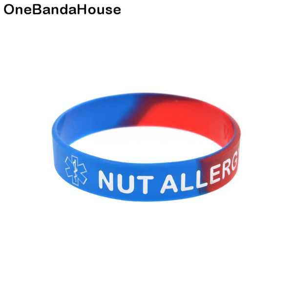 100pcs nut allergy silicone bracelet segmented color carry this message as a reminder in daily life, Black
100pcs nut allergy silicone bracelet segmented color carry this message as a reminder in daily life, Black