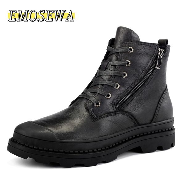 emosewa genuine leather autumn men boots winter waterproof ankle boots warm outdoor working men shoes, Black
emosewa genuine leather autumn men boots winter waterproof ankle boots warm outdoor working men shoes, Black