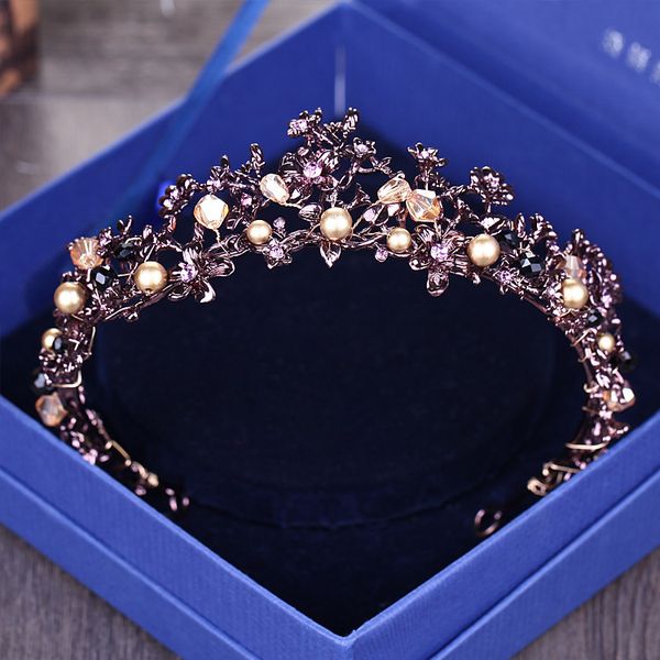 baroque retro purple crystal gold crown bridal head jewelry rhinestone beads tiara crowns pageant dress wedding hair accessories, Golden;white
baroque retro purple crystal gold crown bridal head jewelry rhinestone beads tiara crowns pageant dress wedding hair accessories, Golden;white