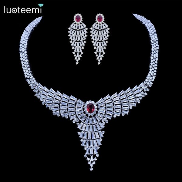 luoteemi new luxurious staterment choke for women shining zircon big pendant white gold-color bridal wedding jewelry jewelry set party gift, Slivery;golden
luoteemi new luxurious staterment choke for women shining zircon big pendant white gold-color bridal wedding jewelry jewelry set party gift, Slivery;golden