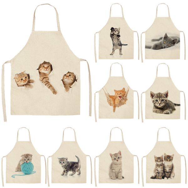 1pcs lovely cat pattern kitchen apron for women cotton linen bibs household cleaning pinafore home cooking aprons 53*65cm
1pcs lovely cat pattern kitchen apron for women cotton linen bibs household cleaning pinafore home cooking aprons 53*65cm