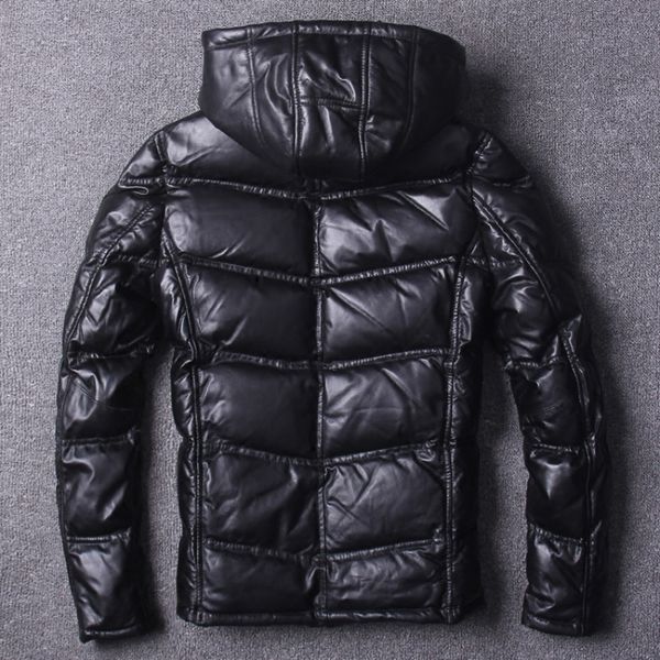 mens slim fit thick genuine leather hooded jacket streetwear black zip sheepskin real leather short coat winter duck down jacket
mens slim fit thick genuine leather hooded jacket streetwear black zip sheepskin real leather short coat winter duck down jacket