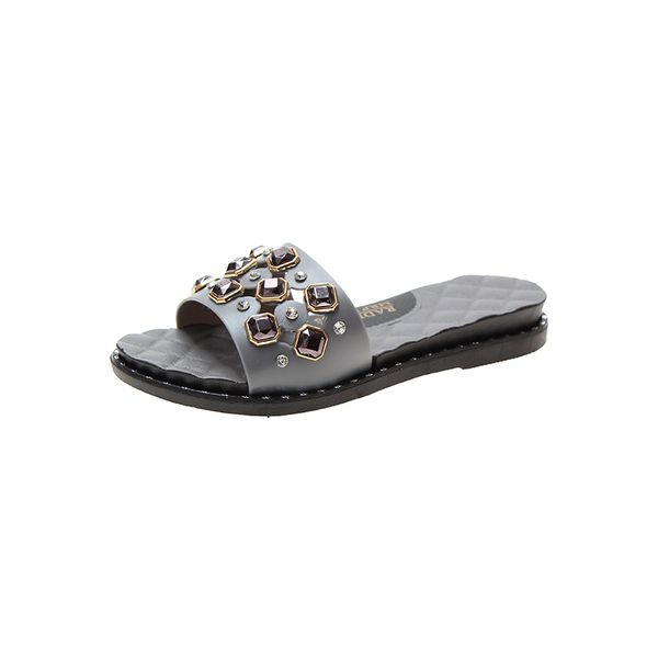 women casual summer flat beach slippers female crystal rivets slides slipper shoes for girls ashion woman leisure footwear l 510, Black
women casual summer flat beach slippers female crystal rivets slides slipper shoes for girls ashion woman leisure footwear l 510, Black