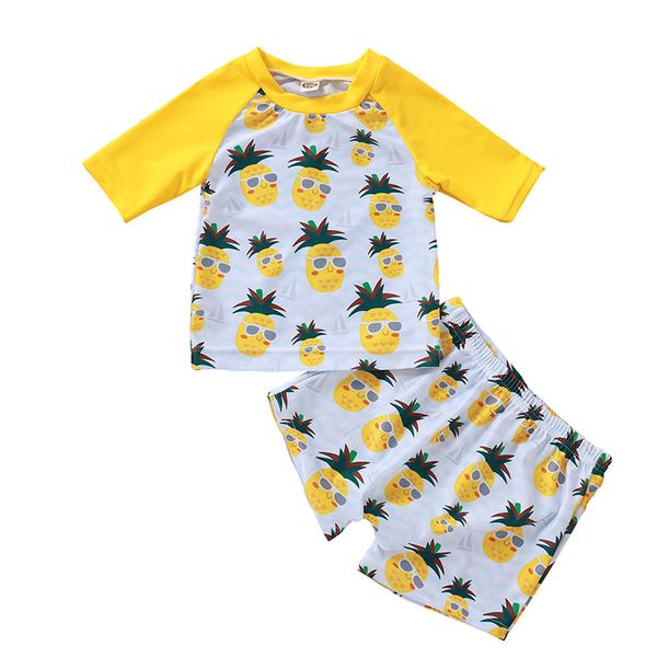 boys girls beach pineapple print short sleeve swimwear suit two-piece children o-neck and trunk swim suit kids summer swimming clothes, White
boys girls beach pineapple print short sleeve swimwear suit two-piece children o-neck and trunk swim suit kids summer swimming clothes, White