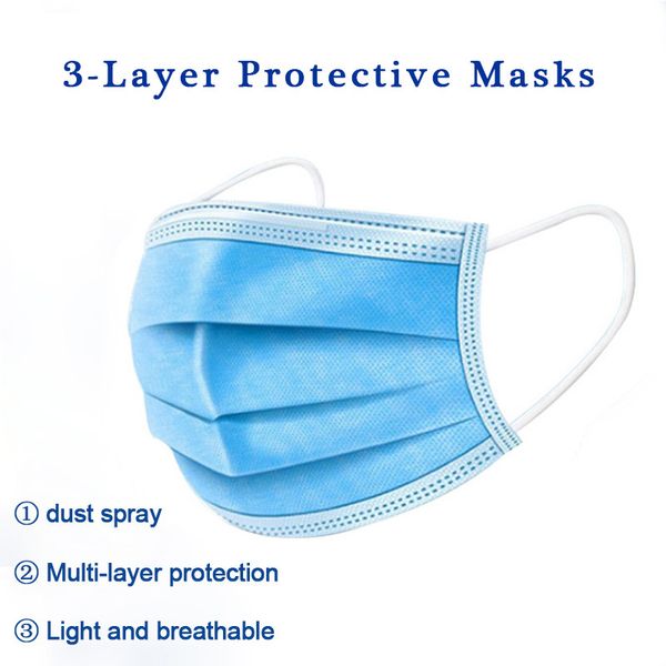 20/50pcs disposable 3 layers facial protective dustproof non woven prevent bacteria masks
20/50pcs disposable 3 layers facial protective dustproof non woven prevent bacteria masks