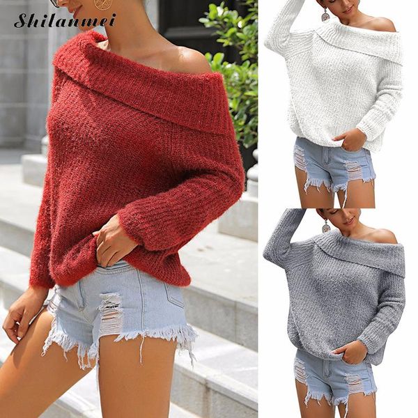 off shoulder sweater women 2019 autumn winter womens sweaters fashion red slack neck pullover ladies elegant office jumper, White;black
off shoulder sweater women 2019 autumn winter womens sweaters fashion red slack neck pullover ladies elegant office jumper, White;black
