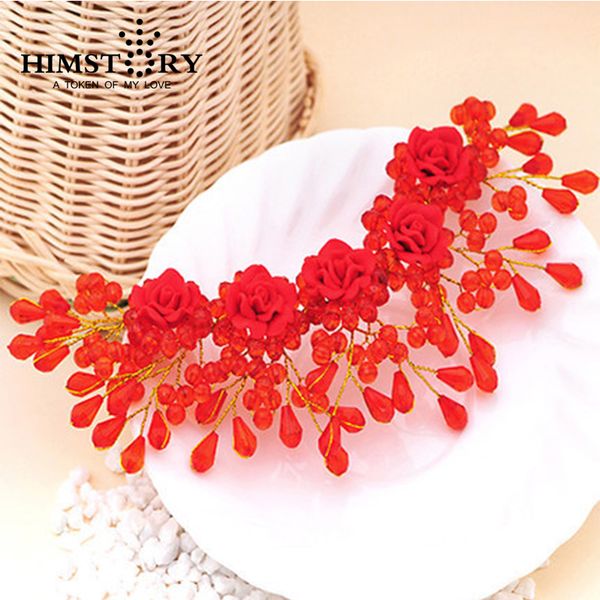 bridal headpiece wedding headband red color flower headdress handmade wedding bridal hair accessory, Golden;white
bridal headpiece wedding headband red color flower headdress handmade wedding bridal hair accessory, Golden;white