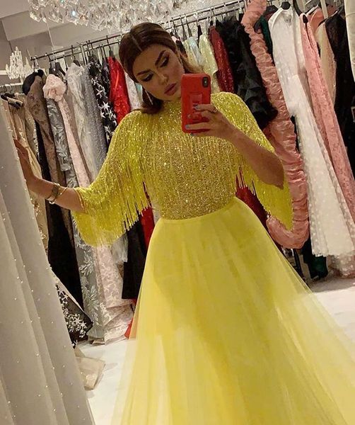 elegant yellow evening dresses 2020 half sleeve beaded evening gowns formal wear plus size party dress abendkleider robe de soiree, Black;red
elegant yellow evening dresses 2020 half sleeve beaded evening gowns formal wear plus size party dress abendkleider robe de soiree, Black;red
