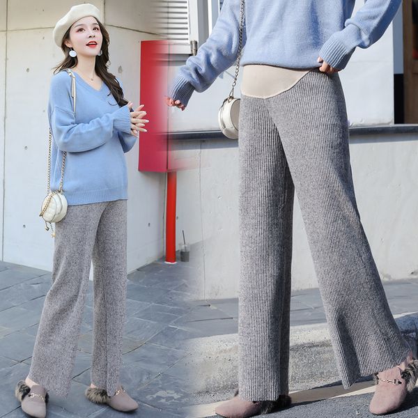 904# wide leg loose maternity pants autumn winter thicken warm knitted pants clothes for pregnant women slim pregnancy trousers, White
904# wide leg loose maternity pants autumn winter thicken warm knitted pants clothes for pregnant women slim pregnancy trousers, White