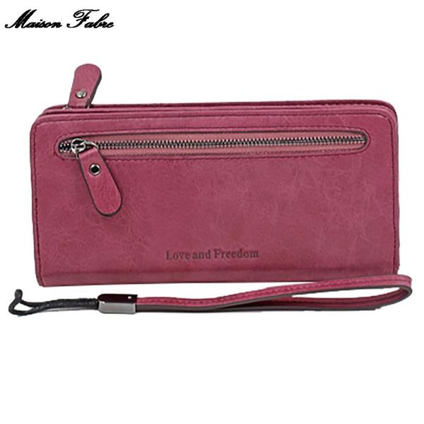 maison fabre fashion ladies retro matte long fold casual pure color small fresh clutch bag wallet phone bag coin card, Red;black
maison fabre fashion ladies retro matte long fold casual pure color small fresh clutch bag wallet phone bag coin card, Red;black