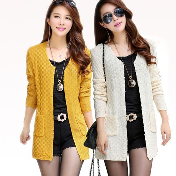 sweater women sweaters long summer cardigan with pockets female long sleeve knitted feminino plus size pink cardigan sueter mujer, White;black
sweater women sweaters long summer cardigan with pockets female long sleeve knitted feminino plus size pink cardigan sueter mujer, White;black
