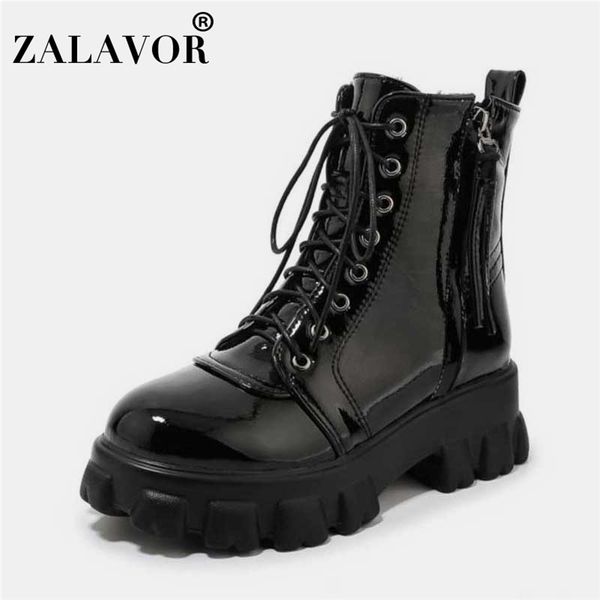 zalavor warm women ankle boots platform solid color women shoes zipper lacing office work neutral female footwear size 32-46, Black
zalavor warm women ankle boots platform solid color women shoes zipper lacing office work neutral female footwear size 32-46, Black
