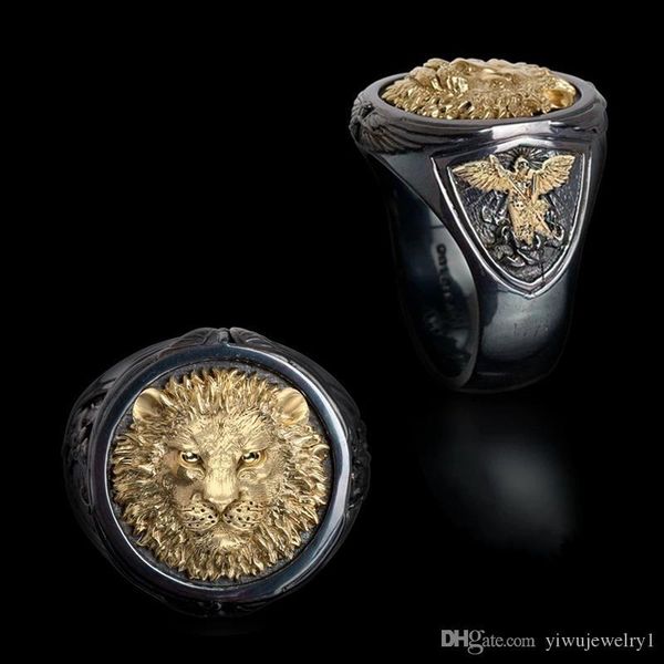 cool men's 18k yellow gold two-tone black gold diamond ring africa grassland lion ring men wedding party jewelry size 6 - 13, Silver
cool men's 18k yellow gold two-tone black gold diamond ring africa grassland lion ring men wedding party jewelry size 6 - 13, Silver