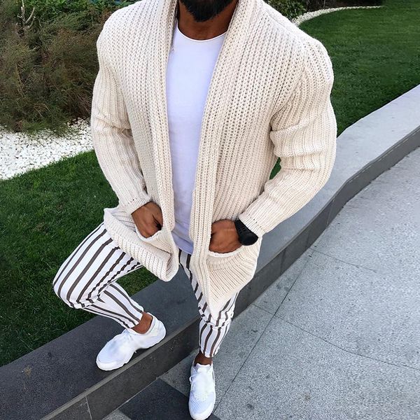 men's sweaters mens long sleeve knitted open front outwear plus size winter warm jacket, White;black
men's sweaters mens long sleeve knitted open front outwear plus size winter warm jacket, White;black