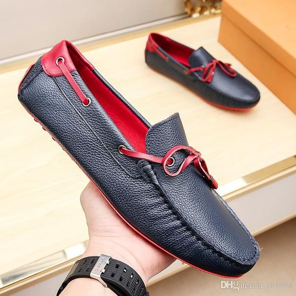 new high-quality designer men's leather casual shoes soft casual bow leather driving shoes comfortable sliding heel moccasins with qwo, Black
new high-quality designer men's leather casual shoes soft casual bow leather driving shoes comfortable sliding heel moccasins with qwo, Black