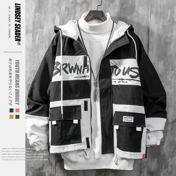 men's jackets lindsey seader 2021 streetwear hiphop hooded windbreaker jacket men vintage color block coat harajuku pocket track, Black;brown
men's jackets lindsey seader 2021 streetwear hiphop hooded windbreaker jacket men vintage color block coat harajuku pocket track, Black;brown