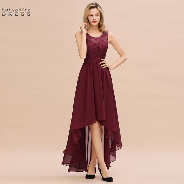 new arrival burgundy high low lace chiffon long evening dress sheer back evening gowns vestido de festa, White;black
new arrival burgundy high low lace chiffon long evening dress sheer back evening gowns vestido de festa, White;black