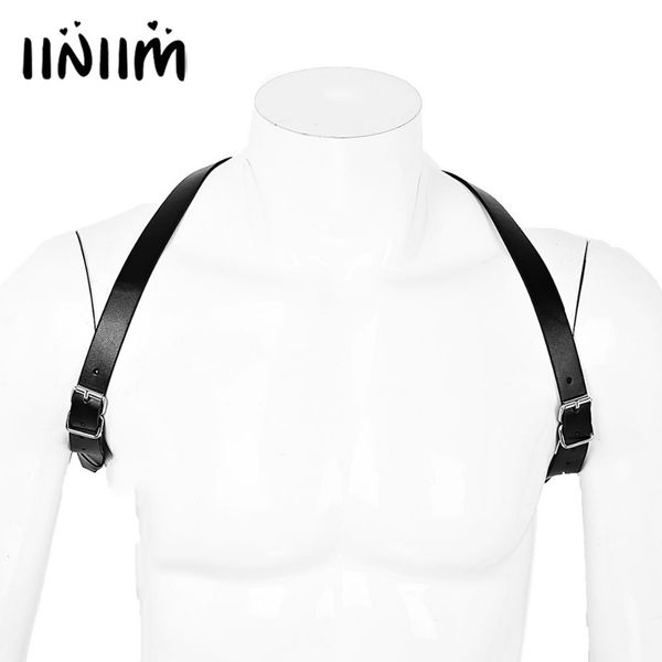 black mens adjustable imitation leather shoulder harness belt punk costume double shoulders straps with o rings buckles bondage
black mens adjustable imitation leather shoulder harness belt punk costume double shoulders straps with o rings buckles bondage