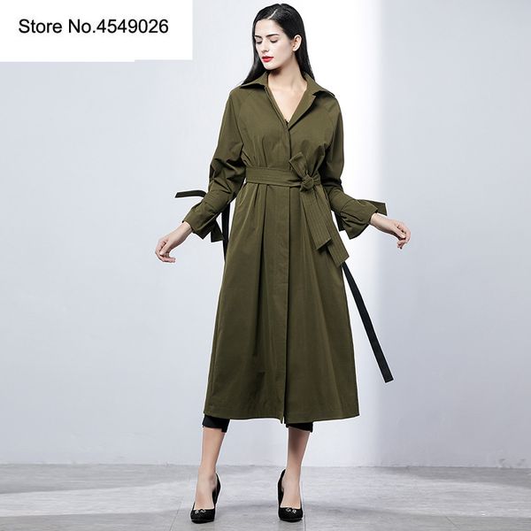 2019 vintage spring coat women wrap belted coat long army green trench turn down collar outwear women ab244, Tan;black
2019 vintage spring coat women wrap belted coat long army green trench turn down collar outwear women ab244, Tan;black