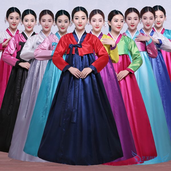 multicolor traditional korean hanbok dress female korean folk stage dance costume korea traditional costume party, Red
multicolor traditional korean hanbok dress female korean folk stage dance costume korea traditional costume party, Red