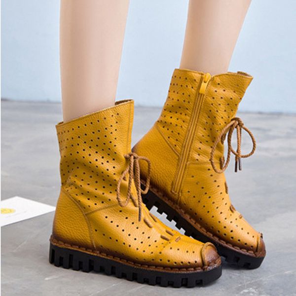 autumn flat platform high women boots zipper lace up mid calf cut out female shoes breathable casual ladies footwear 2018, Black
autumn flat platform high women boots zipper lace up mid calf cut out female shoes breathable casual ladies footwear 2018, Black