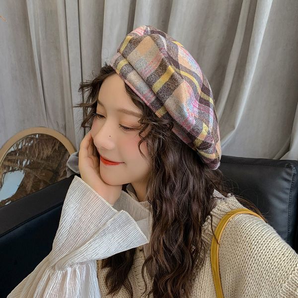 lattice style hat women wool vintage berets plaid color caps female warm bonnet walking shopping cap ladies younger girl berets, Blue;gray
lattice style hat women wool vintage berets plaid color caps female warm bonnet walking shopping cap ladies younger girl berets, Blue;gray