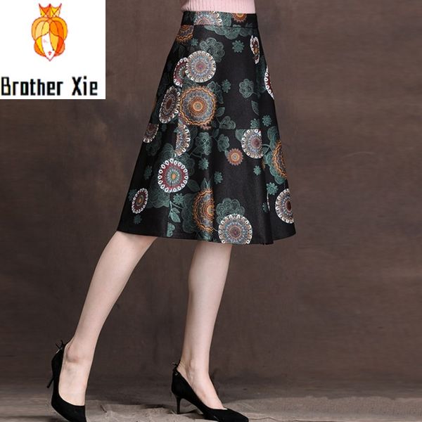 2020 spring new women real leather flower printing a-line skirts mid long office lady genuine leather slim pleated skirts female, Black
2020 spring new women real leather flower printing a-line skirts mid long office lady genuine leather slim pleated skirts female, Black