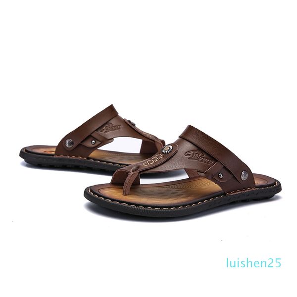 sandals beach casual sandalias flip flops slip on male shoes l25, Black