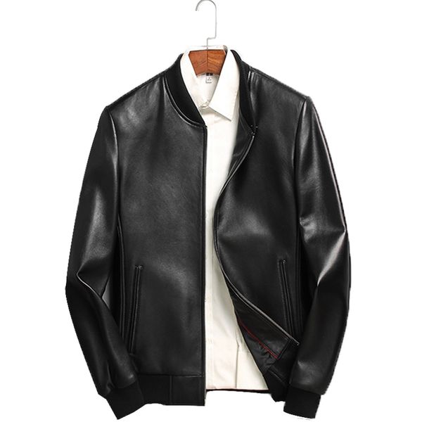 2018 spring leather jacket men leather jacket classic bomber style boy's motorcy genuine male coat, Black
2018 spring leather jacket men leather jacket classic bomber style boy's motorcy genuine male coat, Black