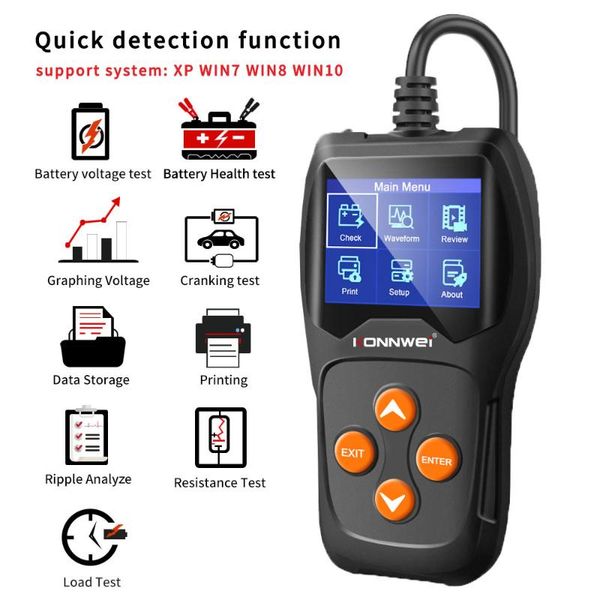 car battery tester 12v analyzer 100 to 2000cca test battery health/faults 12v digital color screen auto diagnostic scaner
car battery tester 12v analyzer 100 to 2000cca test battery health/faults 12v digital color screen auto diagnostic scaner