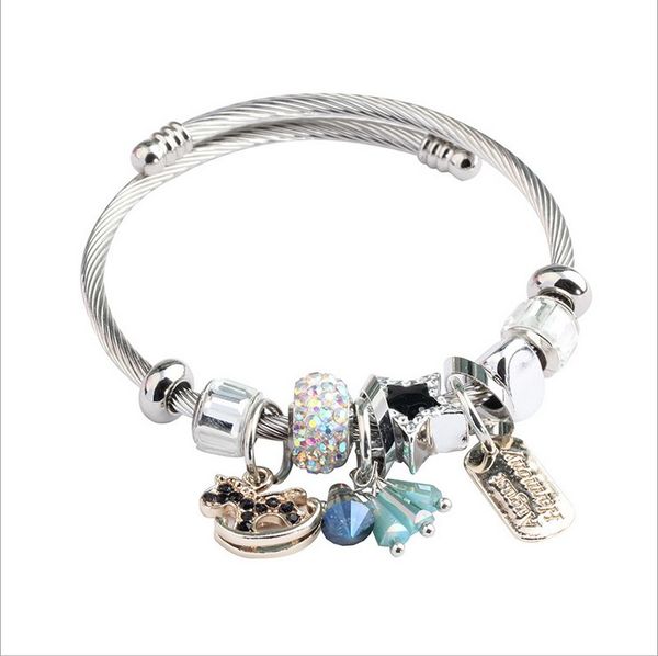 29 styles european silver heart pendant beads adjustable bracelets&bangles with crystal glaze charm beads for women diy jewelry in, Black
29 styles european silver heart pendant beads adjustable bracelets&bangles with crystal glaze charm beads for women diy jewelry in, Black