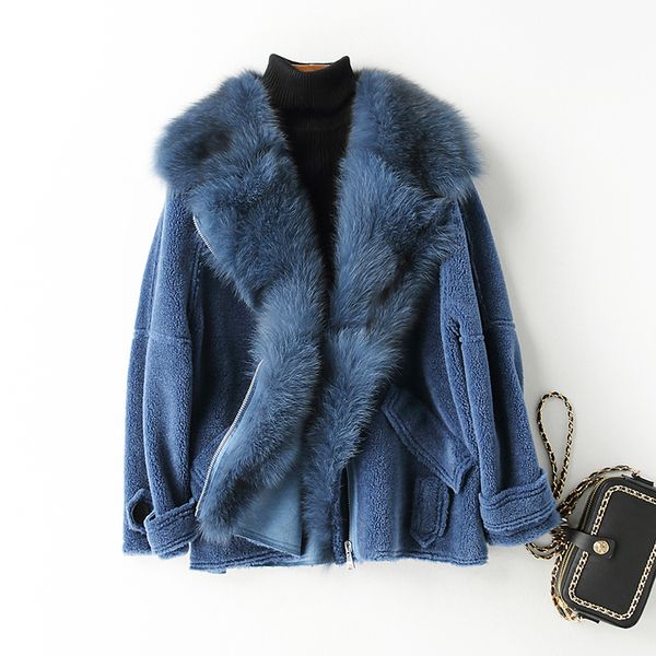 real fur coat fur collar wool jacket autumn winter coat women clothes 2020 korean vintage sheep shearling women zt3495, Black
real fur coat fur collar wool jacket autumn winter coat women clothes 2020 korean vintage sheep shearling women zt3495, Black