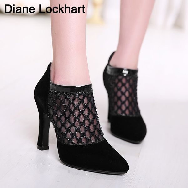 dress shoes spring mesh sandals pumps women pointed toes high heeled autumn heels hollow out thin heel woman female zapato mujer, Black
dress shoes spring mesh sandals pumps women pointed toes high heeled autumn heels hollow out thin heel woman female zapato mujer, Black