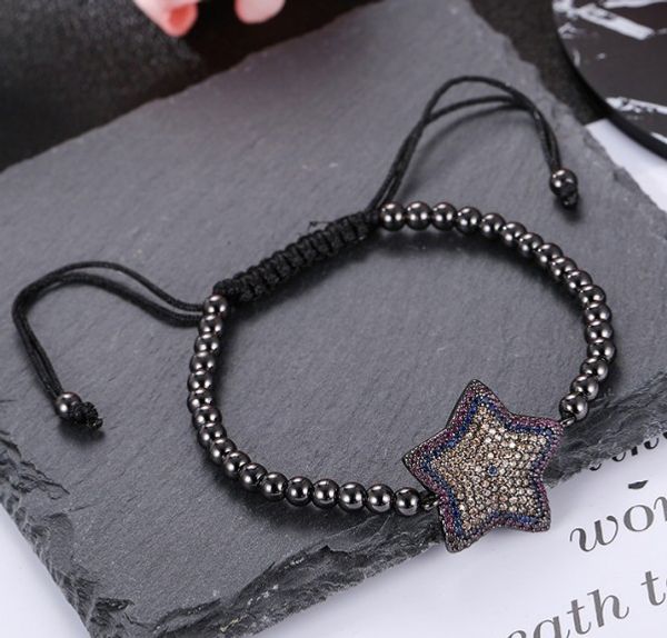gold silver rose gold micro pave cz zircon rope adjusted macrame bracelet young 245sfas star charm braided braiding bangles, Black
gold silver rose gold micro pave cz zircon rope adjusted macrame bracelet young 245sfas star charm braided braiding bangles, Black