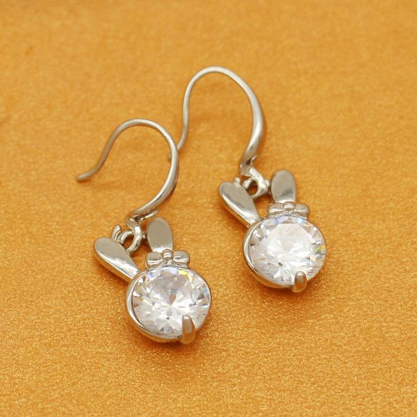 cute cartoon animal jewelry white silver plated bow rabbit zircon white gem crystal earrings
cute cartoon animal jewelry white silver plated bow rabbit zircon white gem crystal earrings